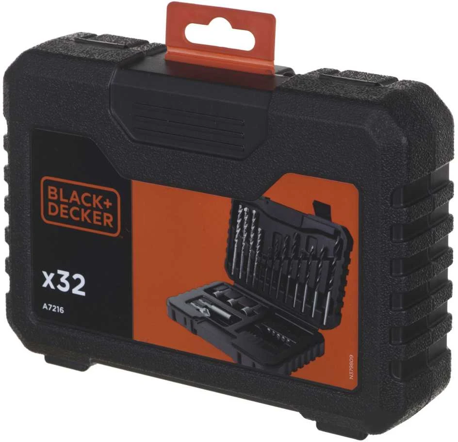 Black & Decker Juodas & Decker Gręžtuvas smūginis BEH850 / 850W + 32 priedai ir dėžė, Juodas & Decker