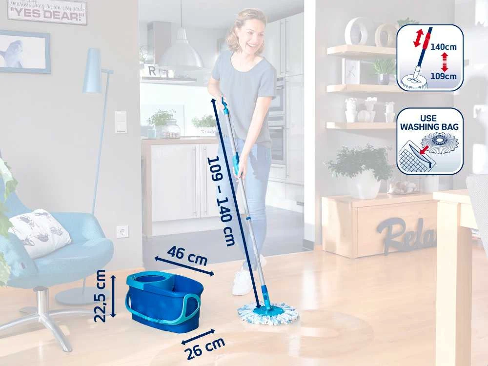 Grindų valymo rinkinys Leifheit CLEAN TWIST Ergo Disc