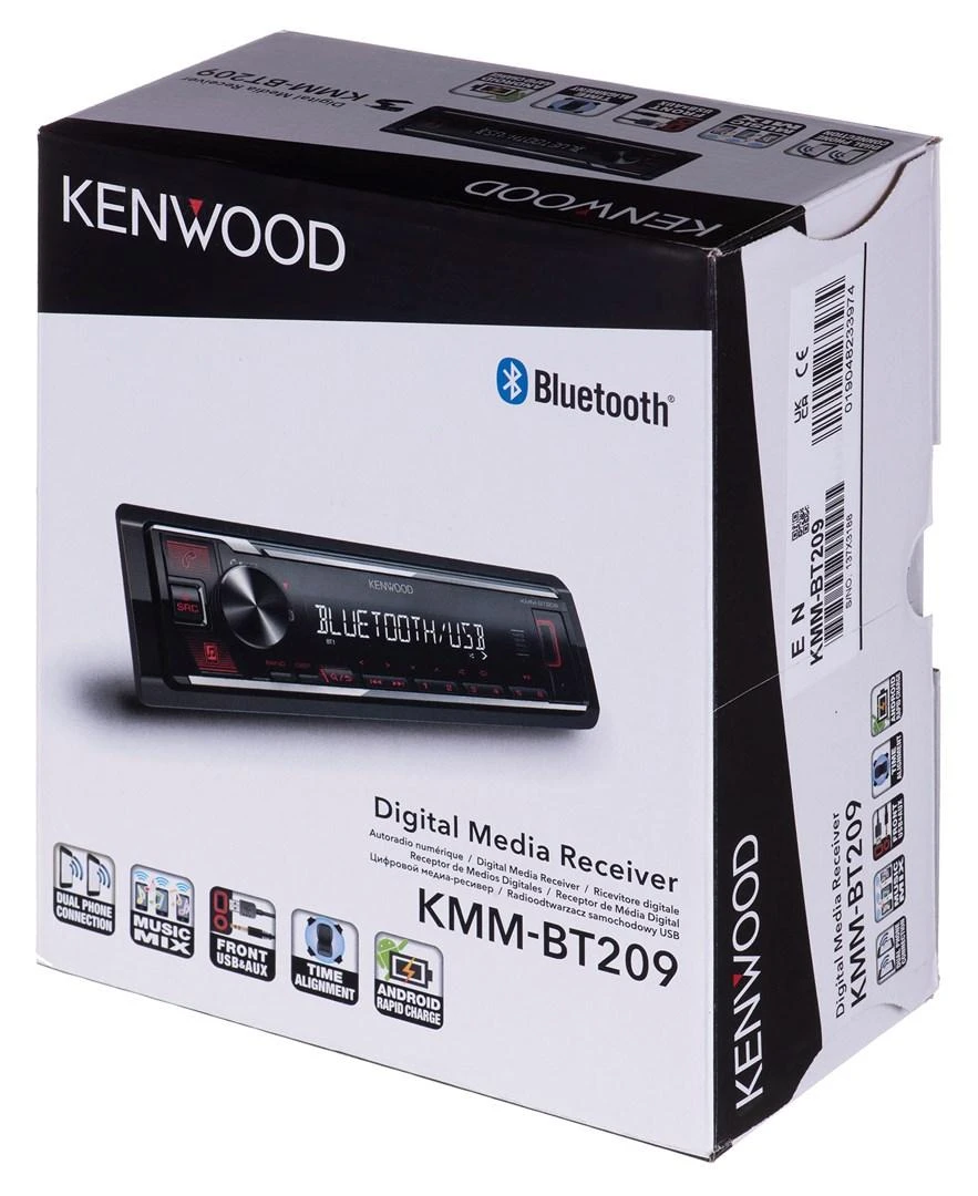 Kenwood, KMM-BT209 USB MP3/WMA automagnetola su AUX įėjimu