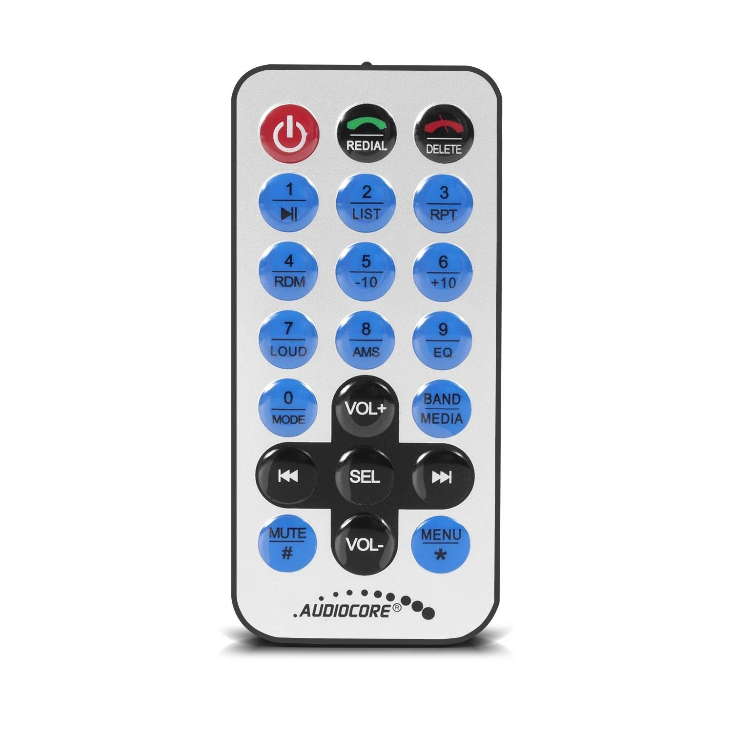 Automagnetola Nešiojamas stereofoninis automobilis AUDIOCORE AC9900 (USB, USB + AUX, USB + AUX + SD kortelės)