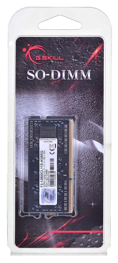 RAM G.SKILL DDR3 4GB 1600MHz CL11 SO-DIMM 1,5V