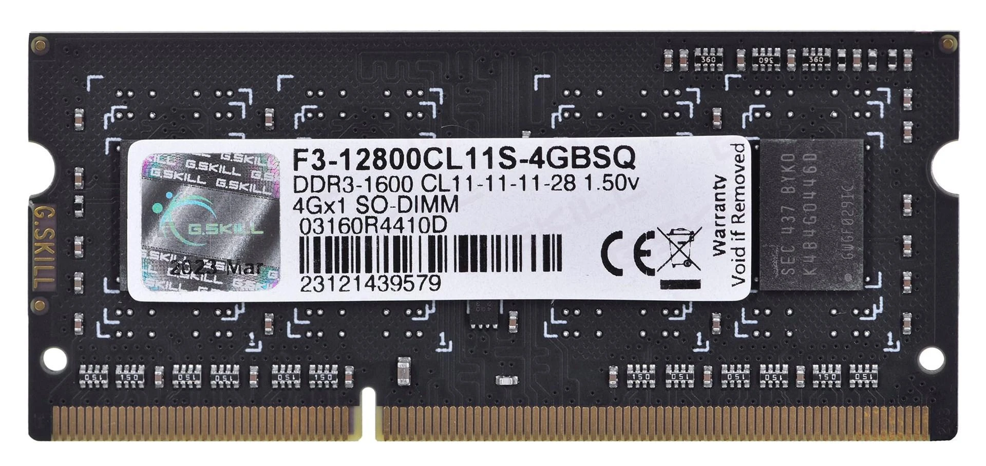 RAM G.SKILL DDR3 4GB 1600MHz CL11 SO-DIMM 1,5V