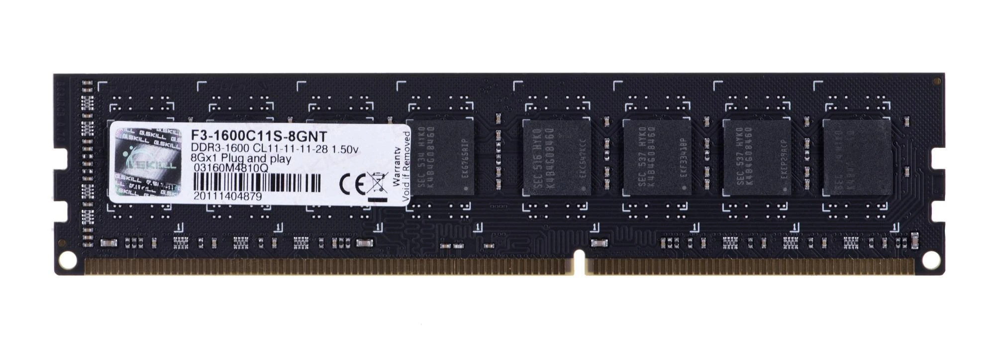 G.Skill 8GB DDR3 1600MHz operatyviosios atminties modulis
