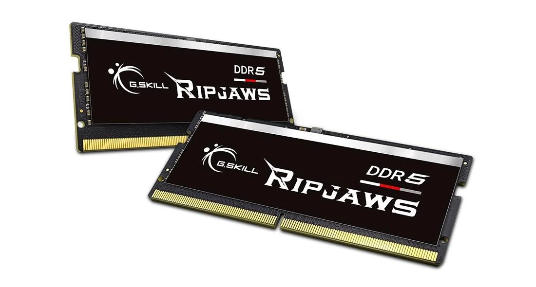 Dvi G.Skill Ripjaws DDR5 SO-DIMM atminties kortelės