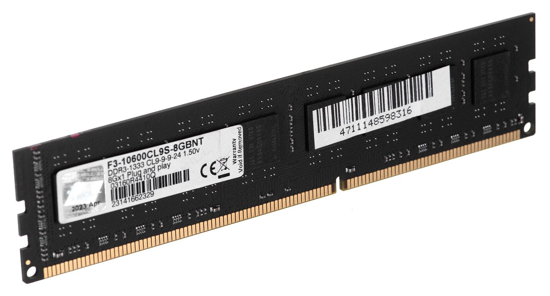 RAM G.Skill | Vertė | 8 GB | DDR3 | 1333 MHz | PC/serveris | Registracijos Nr. | ECC Nr