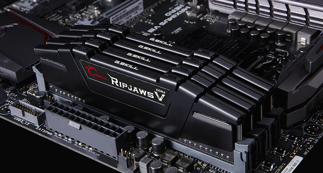 RAM G.Skill Ripjaws V 32GB (4 x 8GB), DDR4, 3600MHz