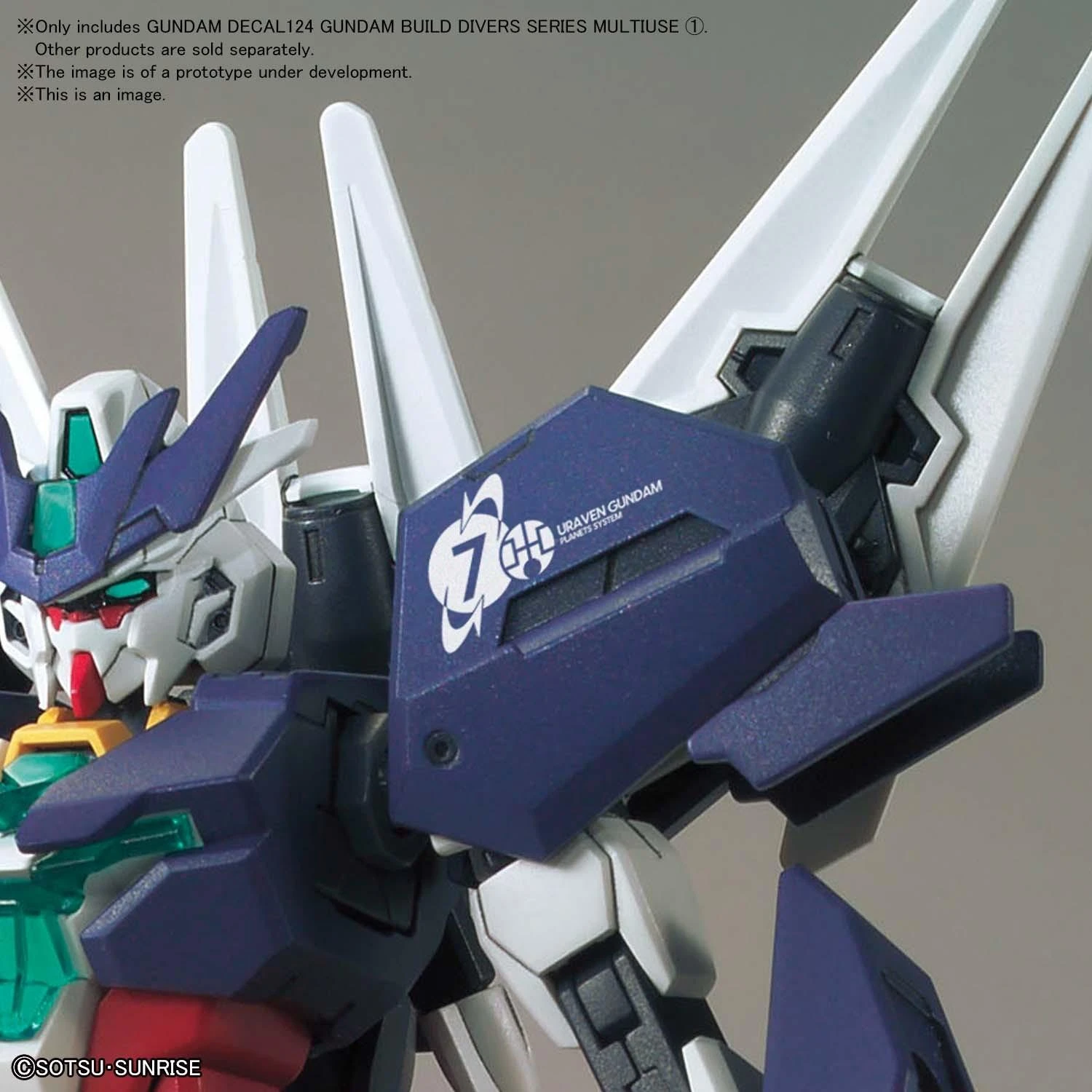 Bandai Gundam Decal Nr.124 (HG) – Build Divers serijos dekalės