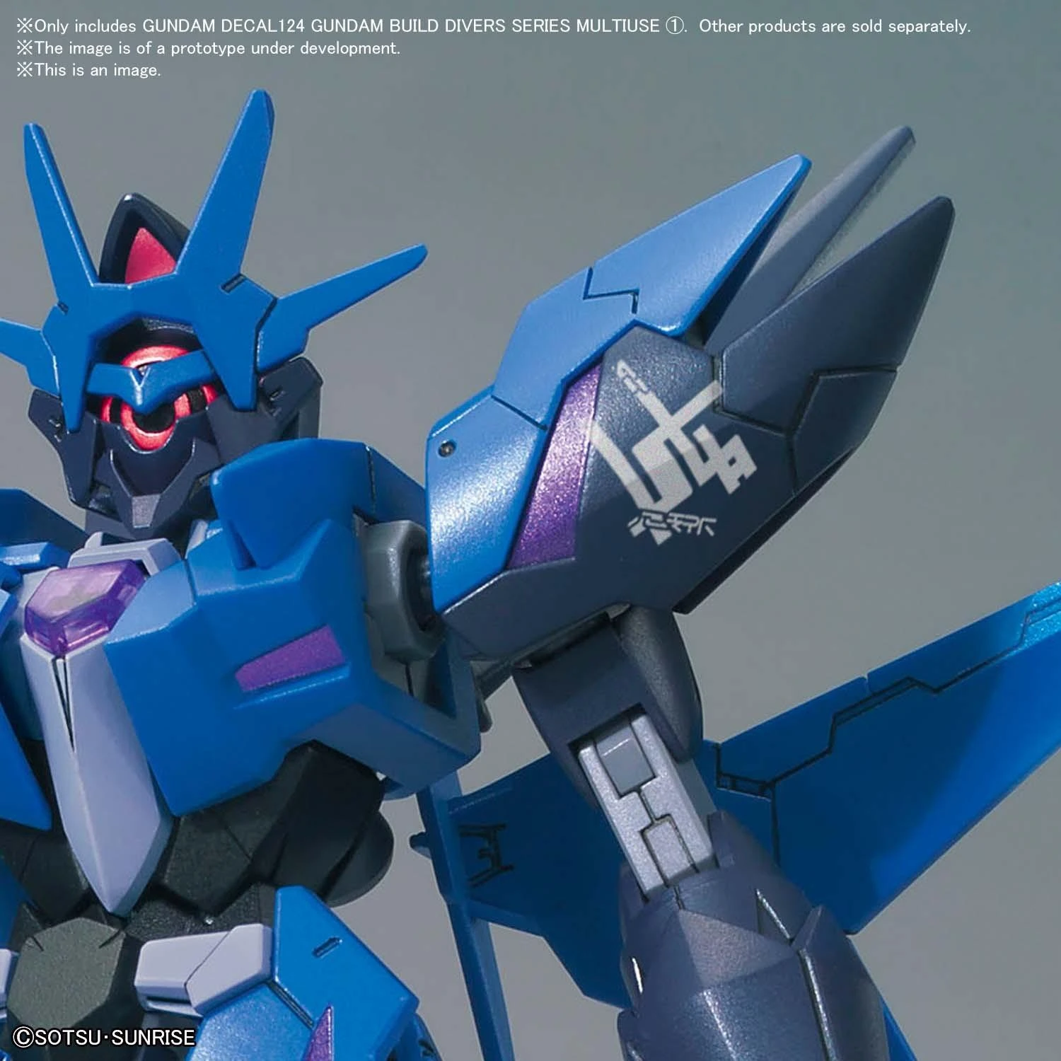 Bandai Gundam Decal Nr.124 (HG) – Build Divers serijos dekalės