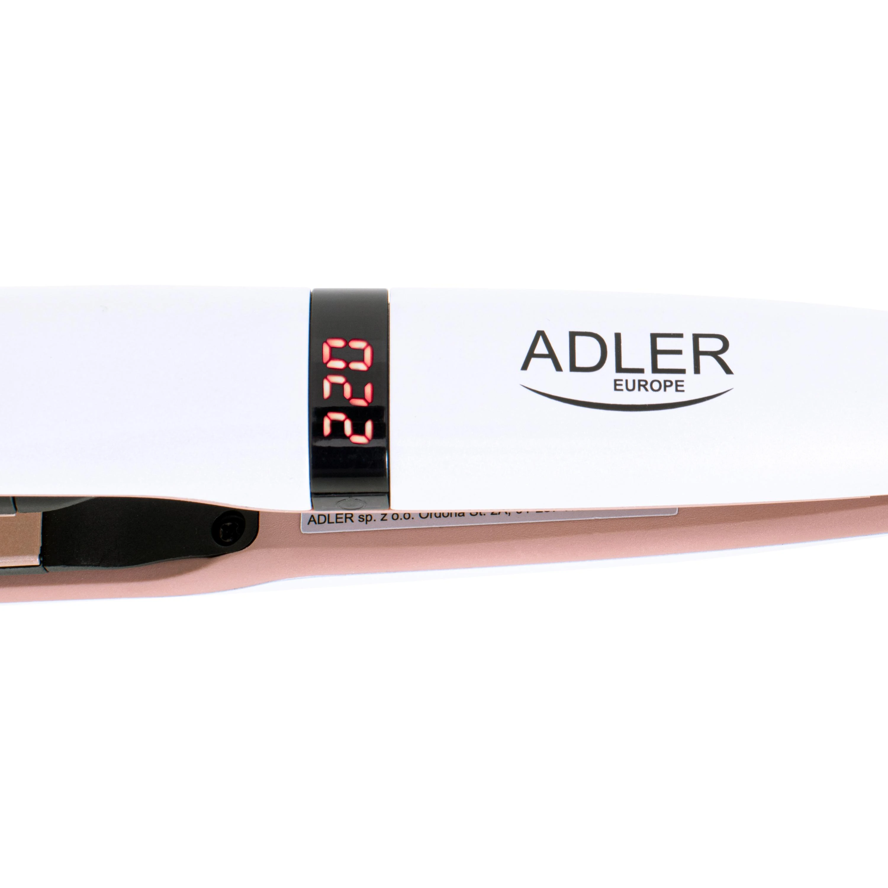 Adler | Plaukų tiesintuvas | AD 2321 | Garantija 24 mėn. | Ceramic heating system | Ekranas LCD | Temperature (min) 140 °C | Temperature (max) 220 °C | 45 W | Pearl Baltas