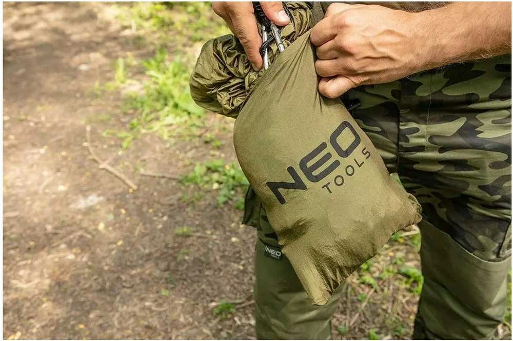 Neo Tools Hamakas su tinkleliu nuo uodų 330 x 140 cm komplektas