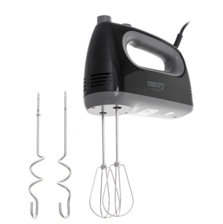 Plakiklis Camry | Hand mixer | CR 4220b | Hand Mixer | 300 W | Greičių skaičius 5 | Turbo mode | Juodas