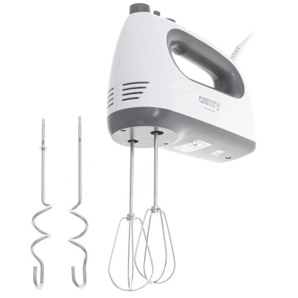 Plakiklis Camry | Hand mixer | CR 4220w | Hand Mixer | 300 W | Greičių skaičius 5 | Turbo mode | Baltas