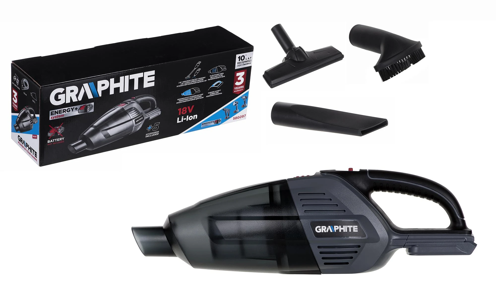 Rankinis automobilių dulkių siurblys Graphite