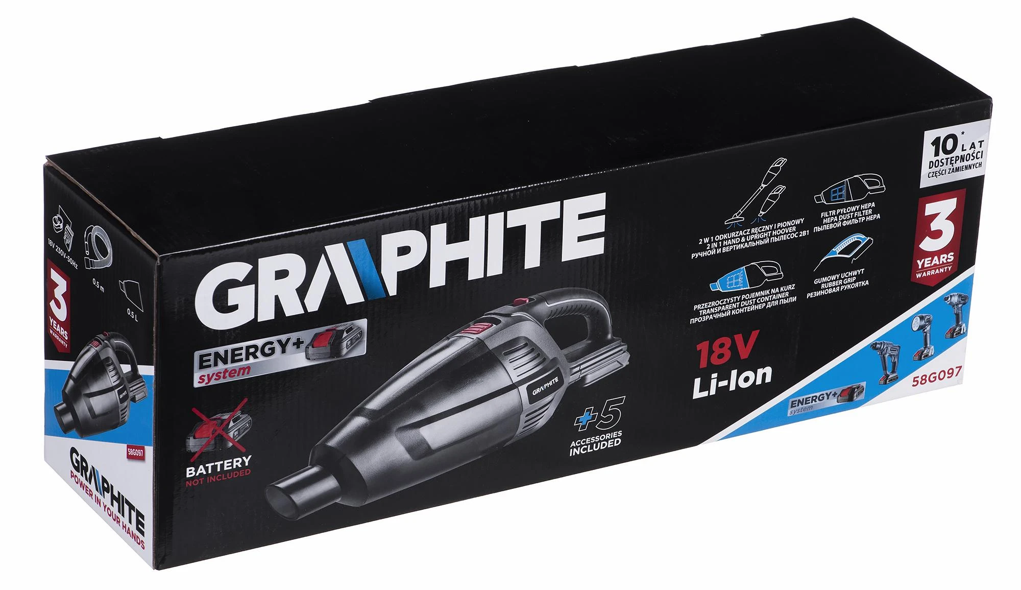 Rankinis automobilių dulkių siurblys Graphite