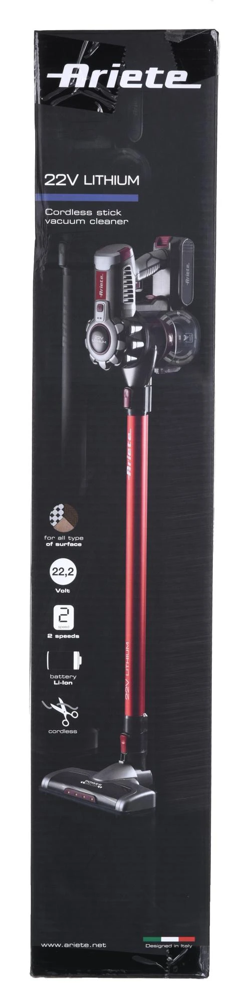 Dulkių siurblys 2757 Ariete 22V LITHIUM Raudonas