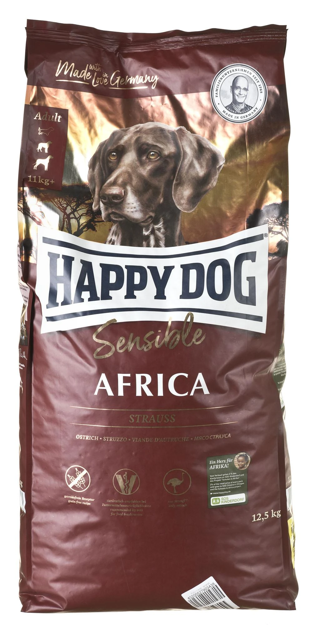 Happy Dog Sensible Africa 12,5kg pašaras šunims