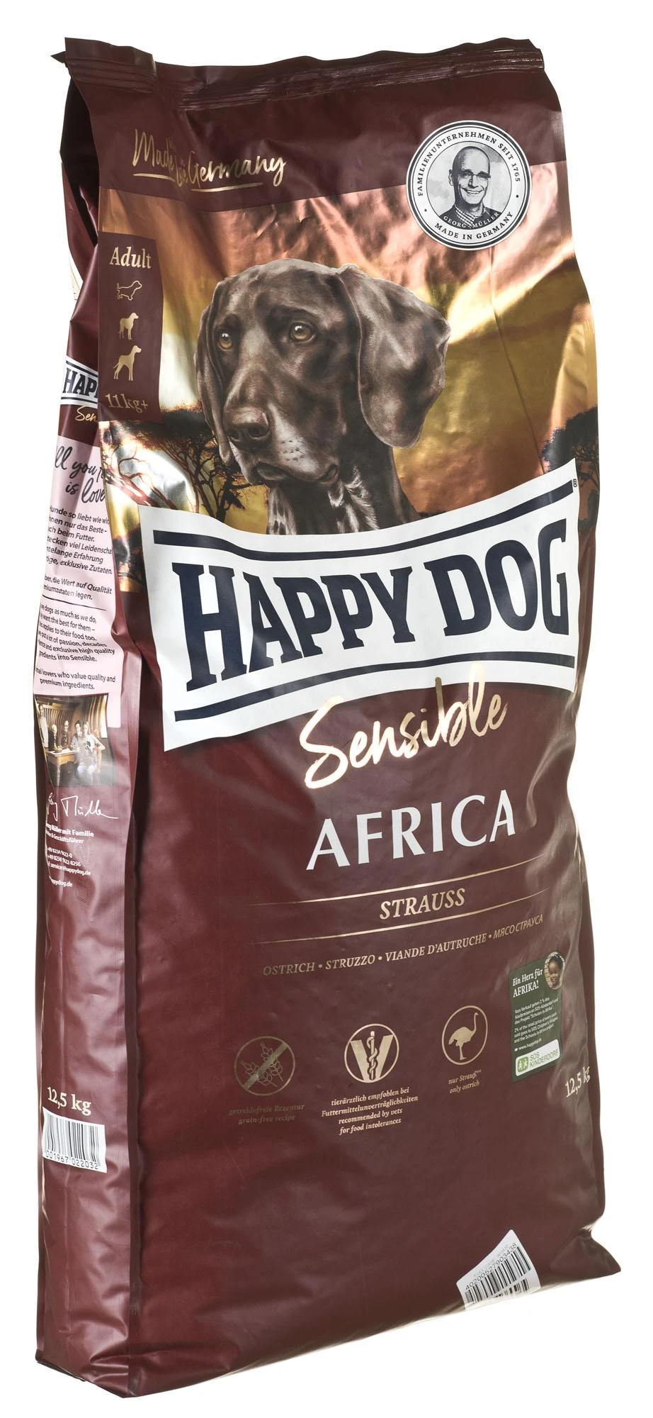 Happy Dog Sensible Africa 12,5kg pašaras šunims
