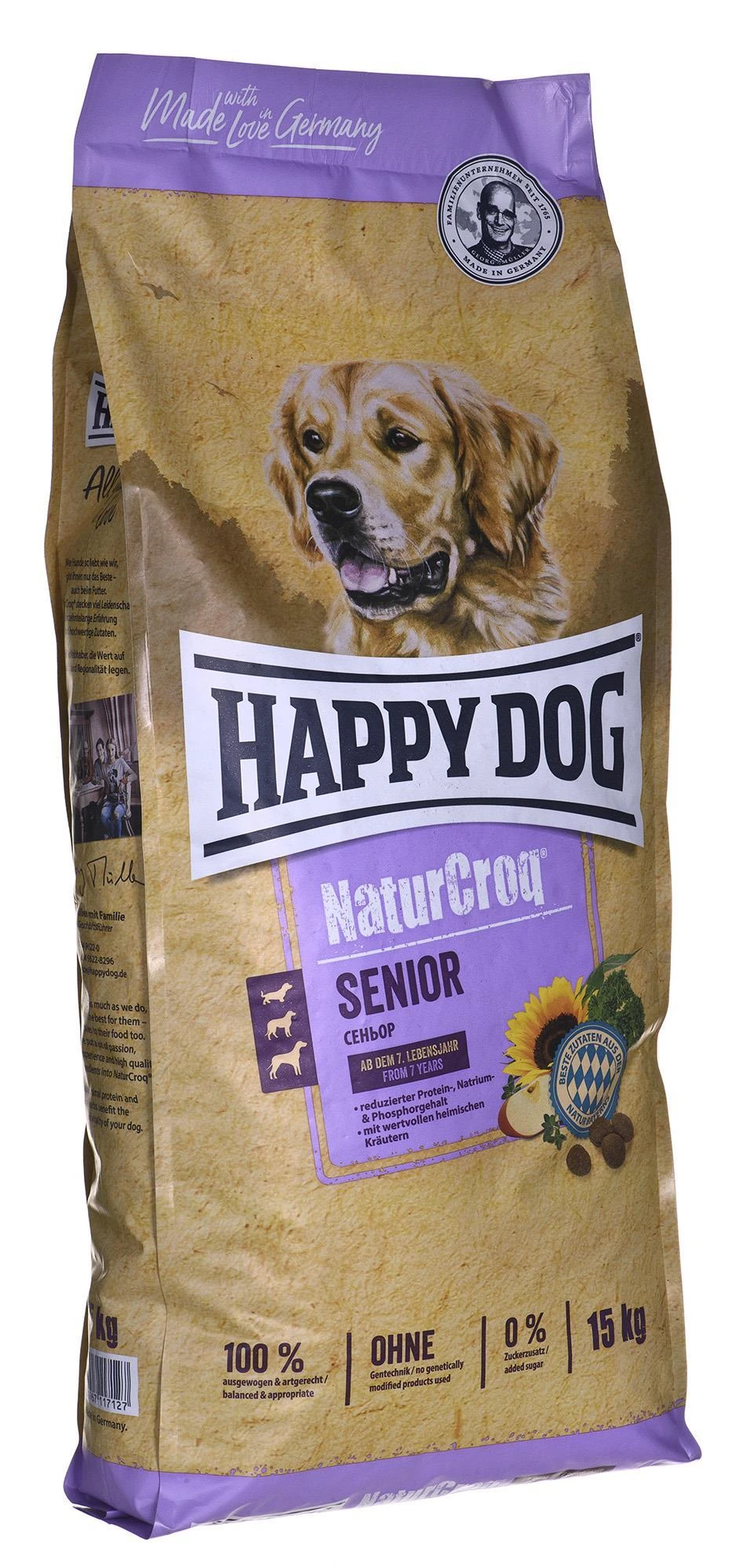 Happy Dog NaturCroq Senior 15kg, visavertis sausas maistas pagyvenusiems įvairių veislių šunims