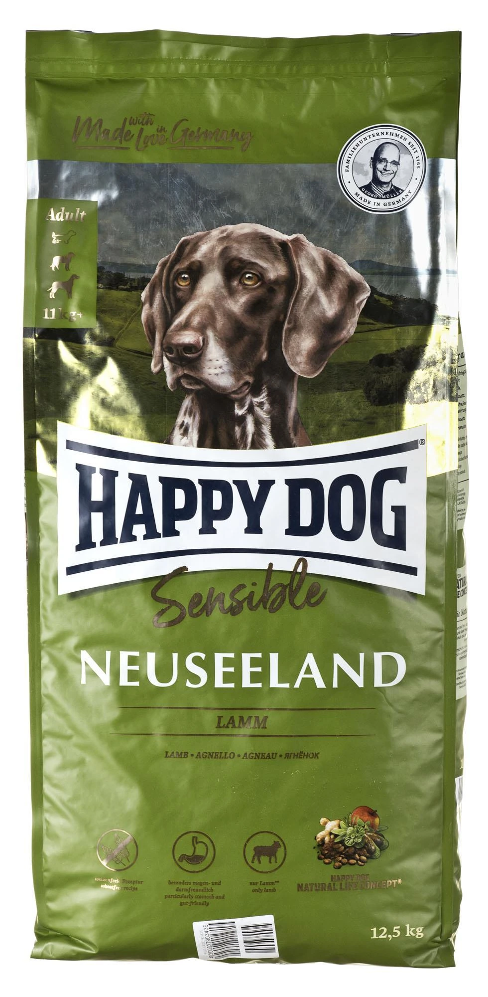 Happy Dog Neuseeland 12.5kg pašaras šunims