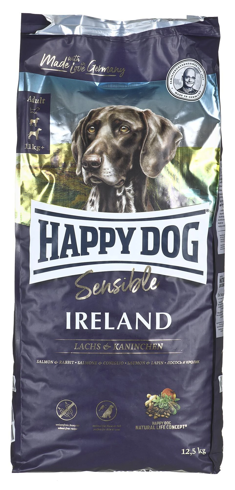 Happy Dog Sensible Ireland 12,5kg sausas maistas gurmanams ir jautriems šunims