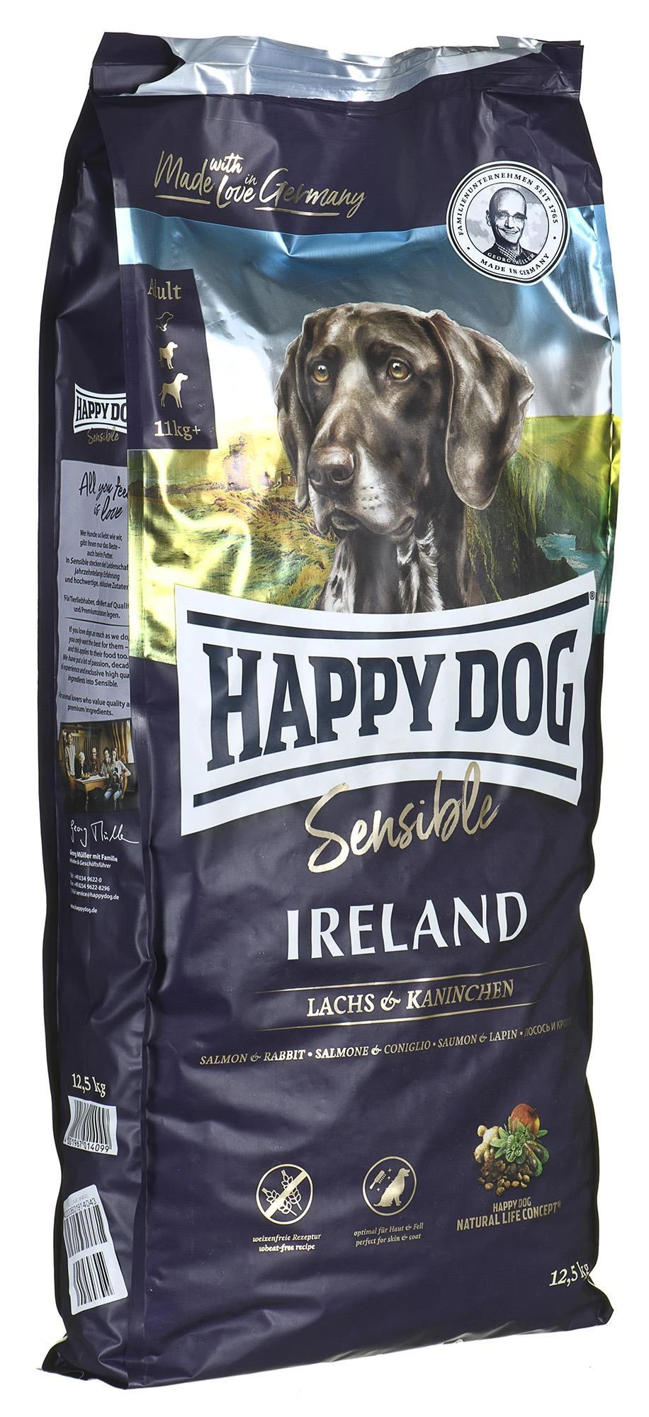 Happy Dog Sensible Ireland 12,5kg sausas maistas gurmanams ir jautriems šunims