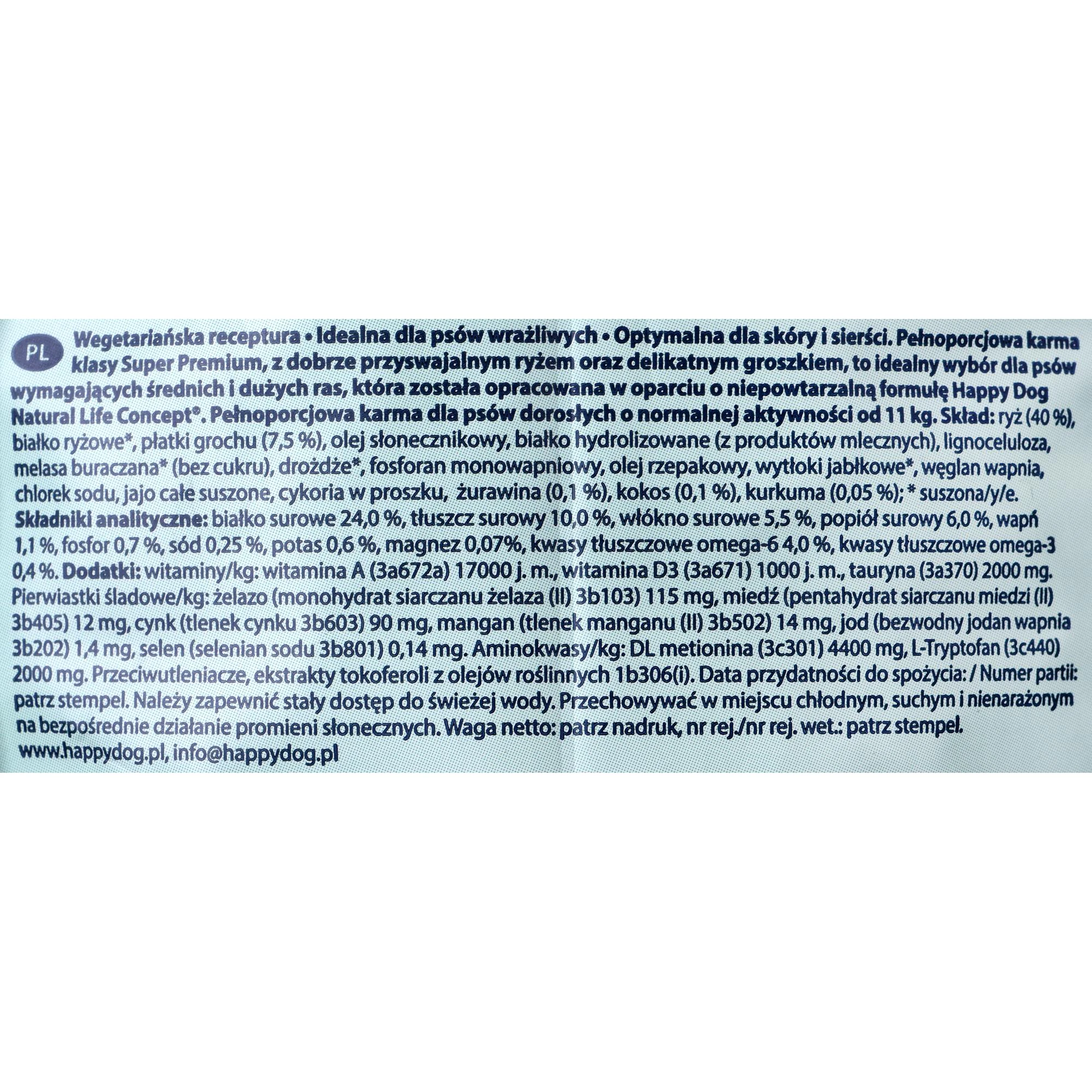 Happy Dog Supreme India, 10 kg, vegetariškas maistas