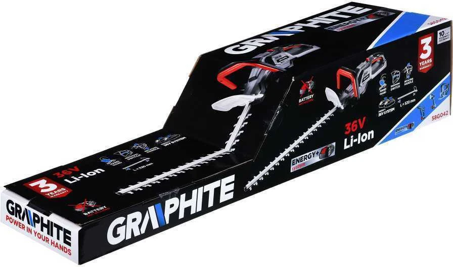 Akumuliatorinės gyvatvorių žirklės Graphite 5902062501165