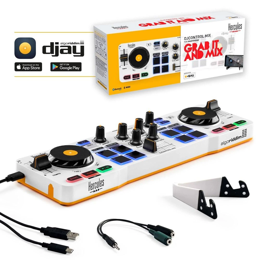 Hercules | DJControl Mix | Garsiakalbiai | USB jungtis | „Bluetooth“