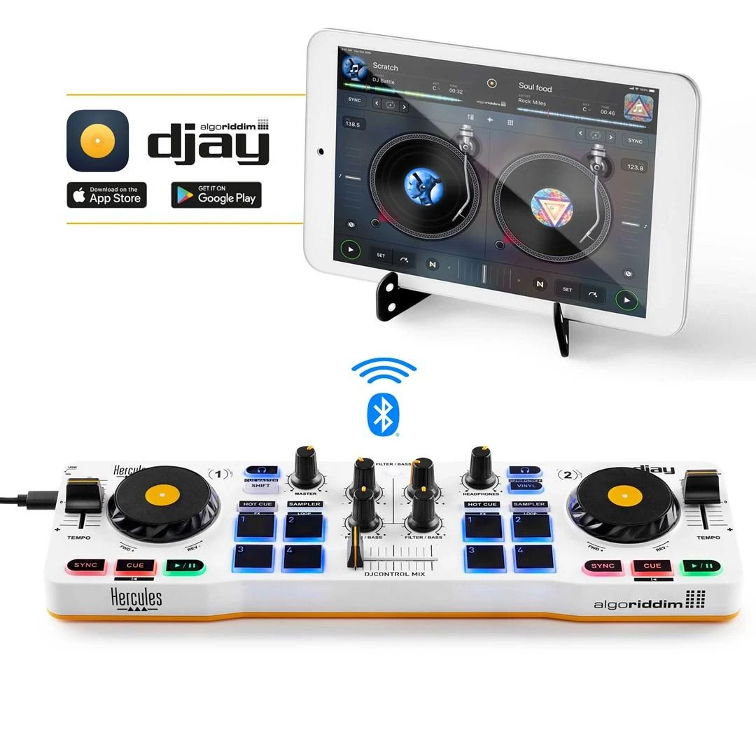 Hercules | DJControl Mix | Garsiakalbiai | USB jungtis | „Bluetooth“