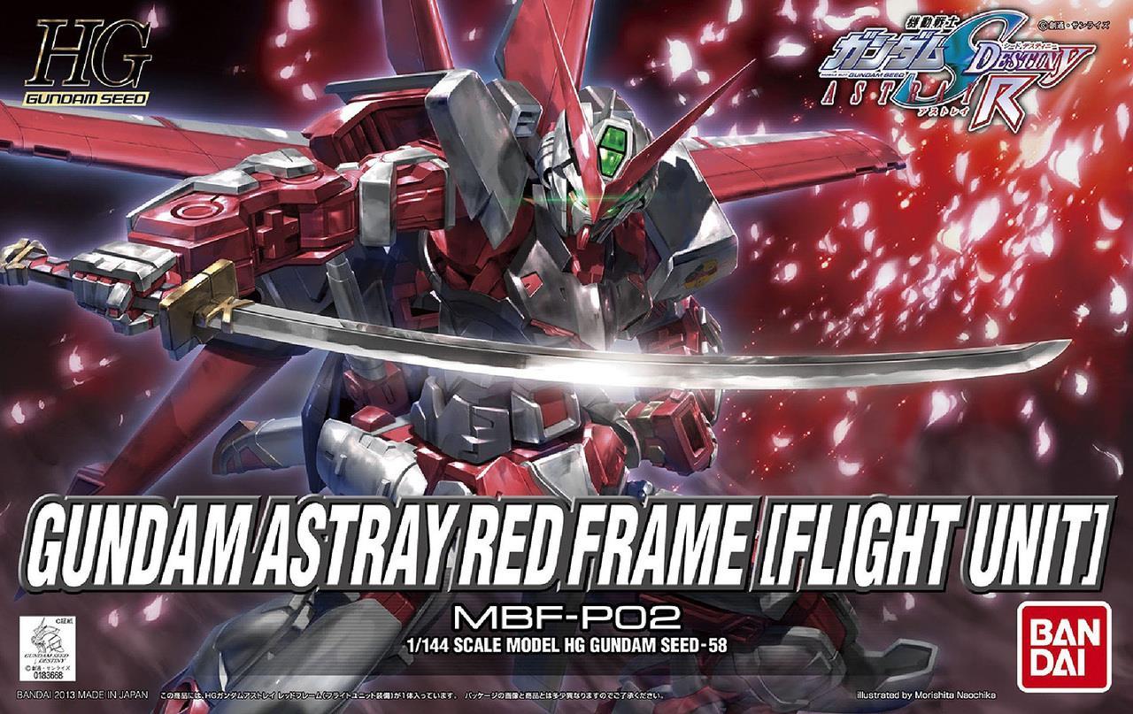 Bandai HG 1/144 GUNDAM ASTRAY Raudonas FRAME (FLIGHT UNIT) collectible figurine