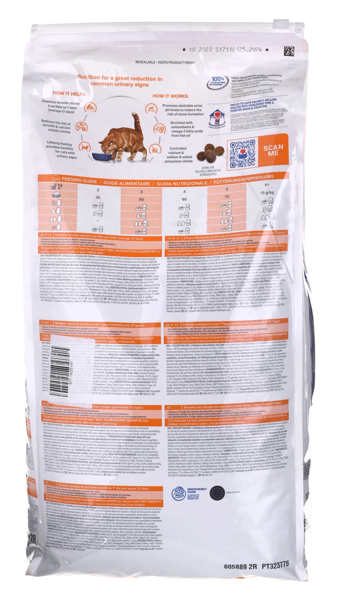 Sausas Kačių Maistas - Hill's Feline C/d Šlapimo Takų Priežiūros Multicare 8 Kg