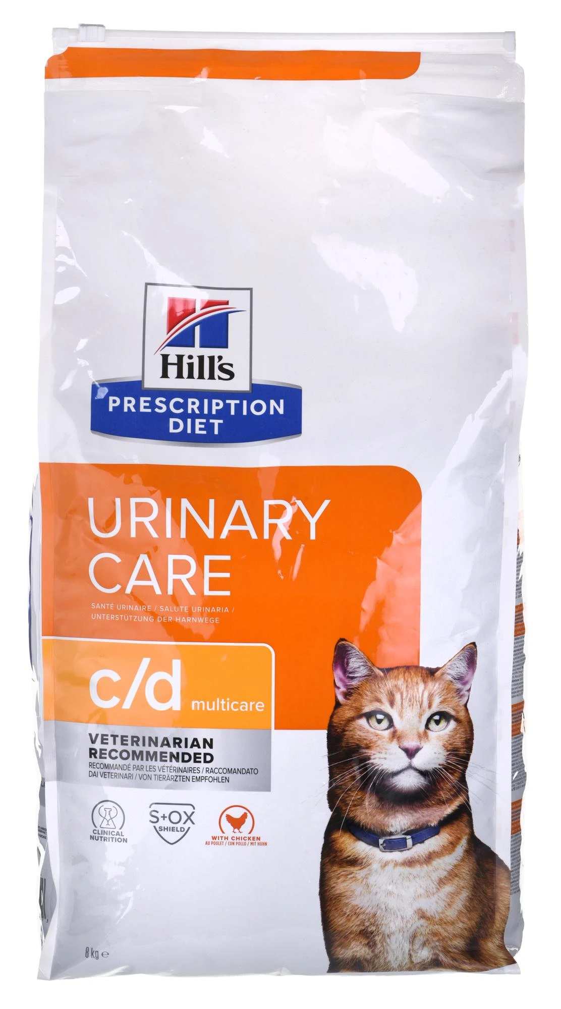 Sausas Kačių Maistas - Hill's Feline C/d Šlapimo Takų Priežiūros Multicare 8 Kg