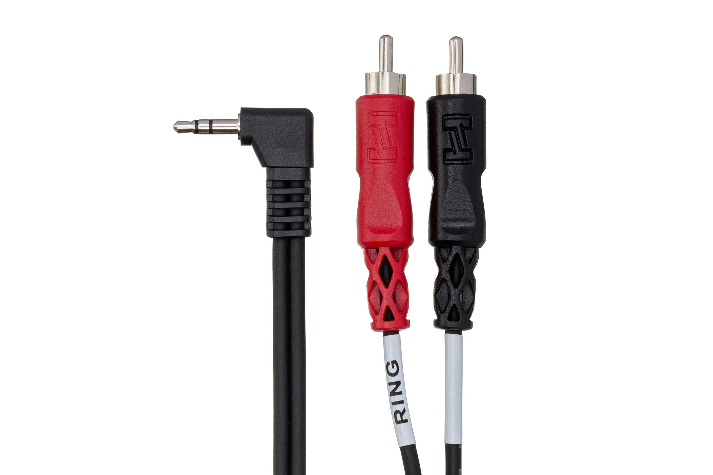 Hosa garso kabelis 3,5mm kampinis į 2xRCA