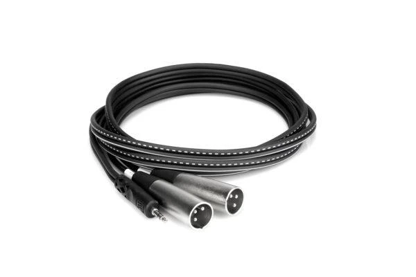 Hosa 3,5mm į du XLR kabelis, susuktas 2 metrų