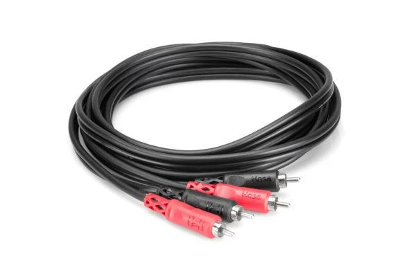 Hosa CRA-202 RCA laidas su spalvotomis jungtimis