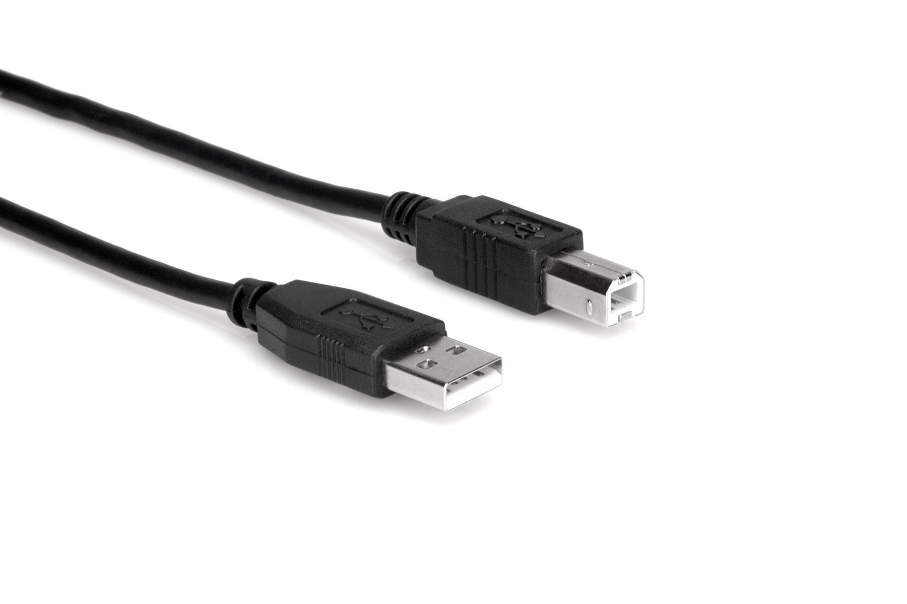 USB Hosa USB-A – USB-B laidas 1,5 m juodas (USB-205AB)