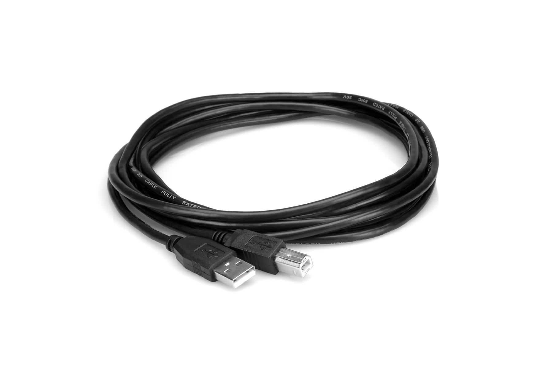 USB Hosa USB-A – USB-B laidas 1,5 m juodas (USB-205AB)