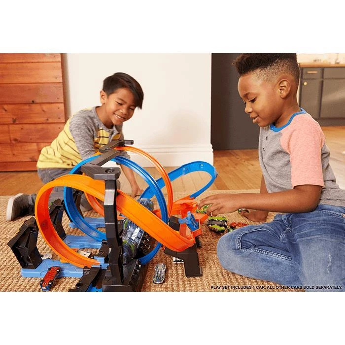 Hot Wheels Action Corkscrew Crash FTB65 lenktynių trasa su avarijų efektu