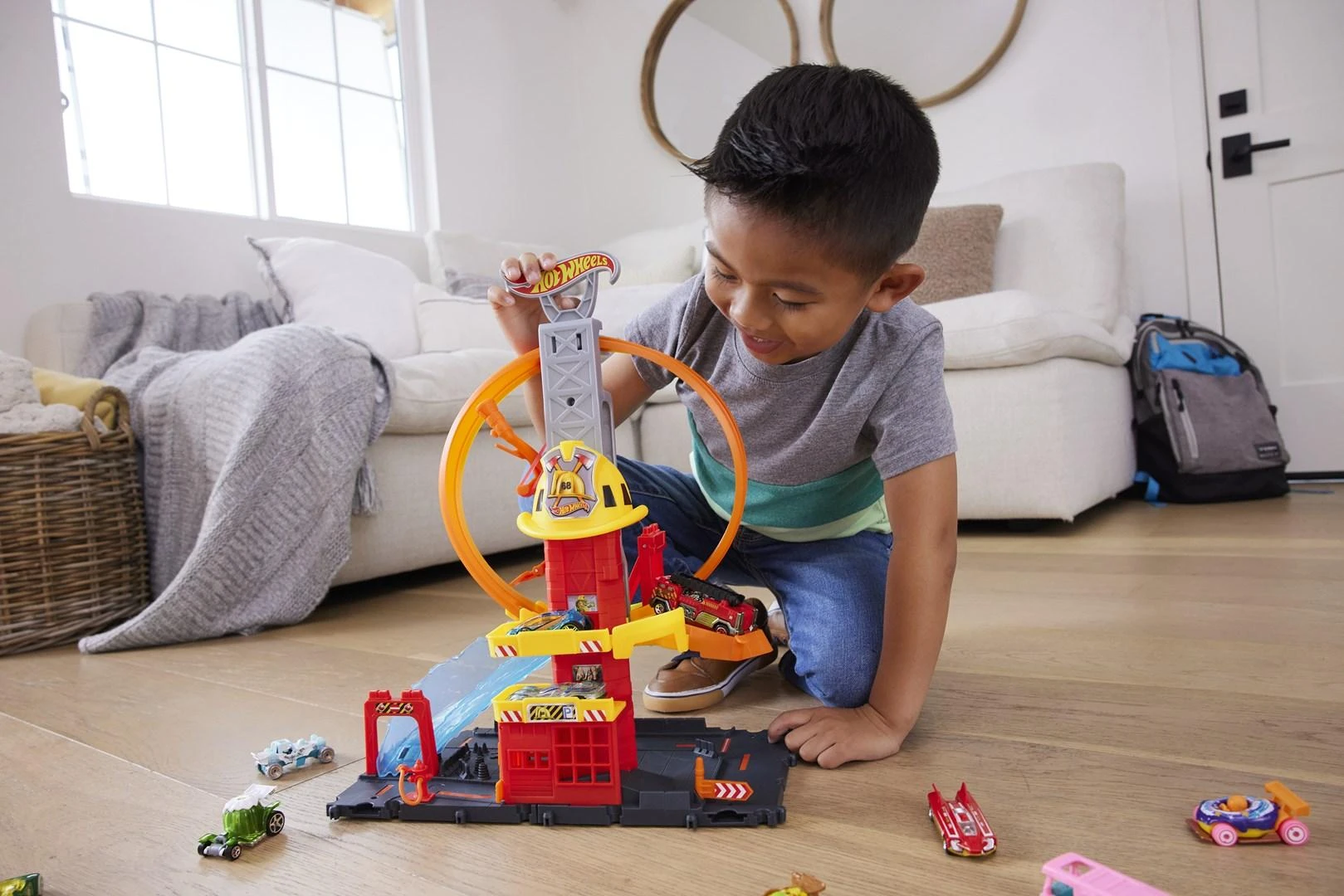Hot Wheels City Super Loop gaisrinės žaidimų rinkinys
