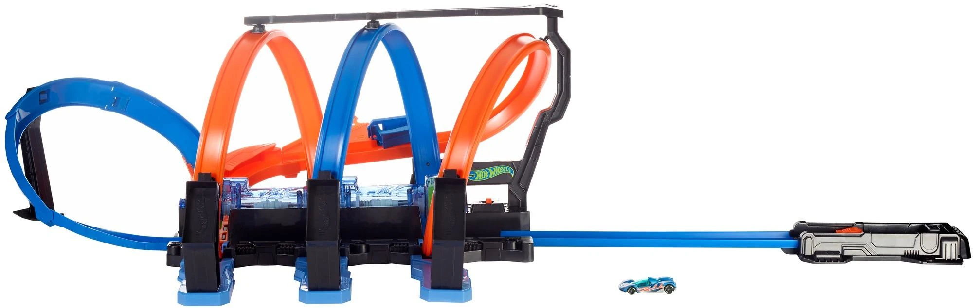 Hot Wheels Action Corkscrew Crash FTB65 lenktynių trasa su avarijų efektu