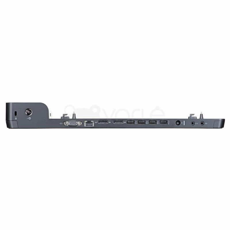 Hewlett Packard (HP) „HP UltraSlim“ prijungimo stotis 65 W – 4 x USB 3.0, 2 x DisplayPort 1.2, 1 x VGA, 1 x RJ-45, 1 x Linijinis įvestis, 1 x Linijinis išvestis