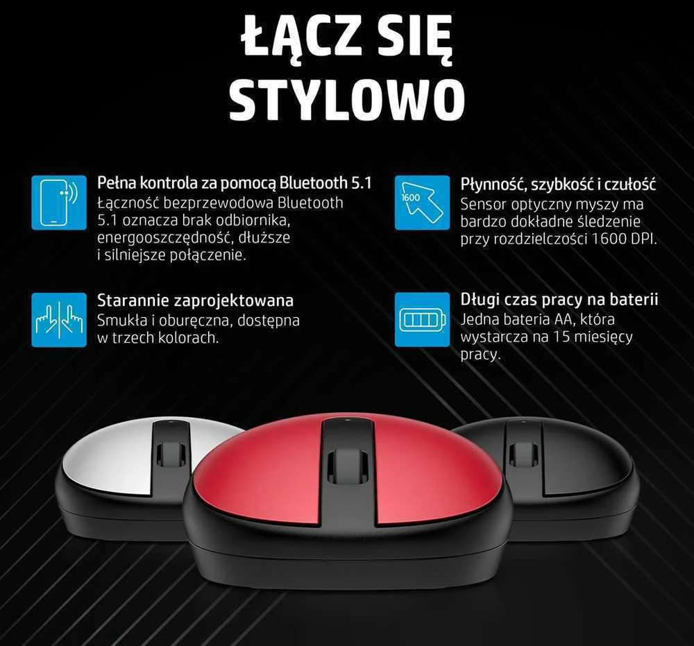 „Hewlett Packard“ (HP) „HP 240 Pike Sidabrinis“ „Bluetooth“ pelė