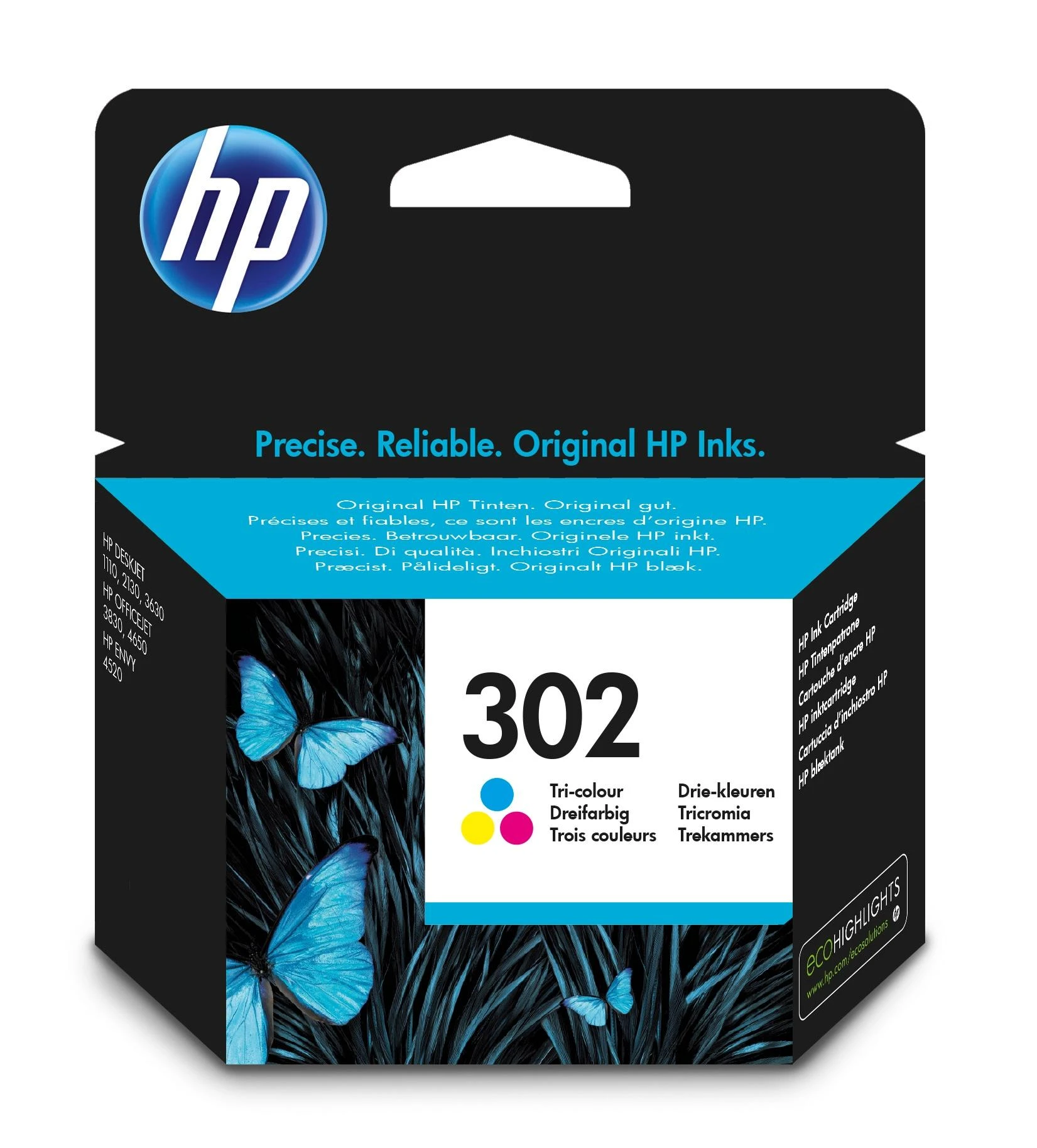 HP 302 trispalvė rašalinė