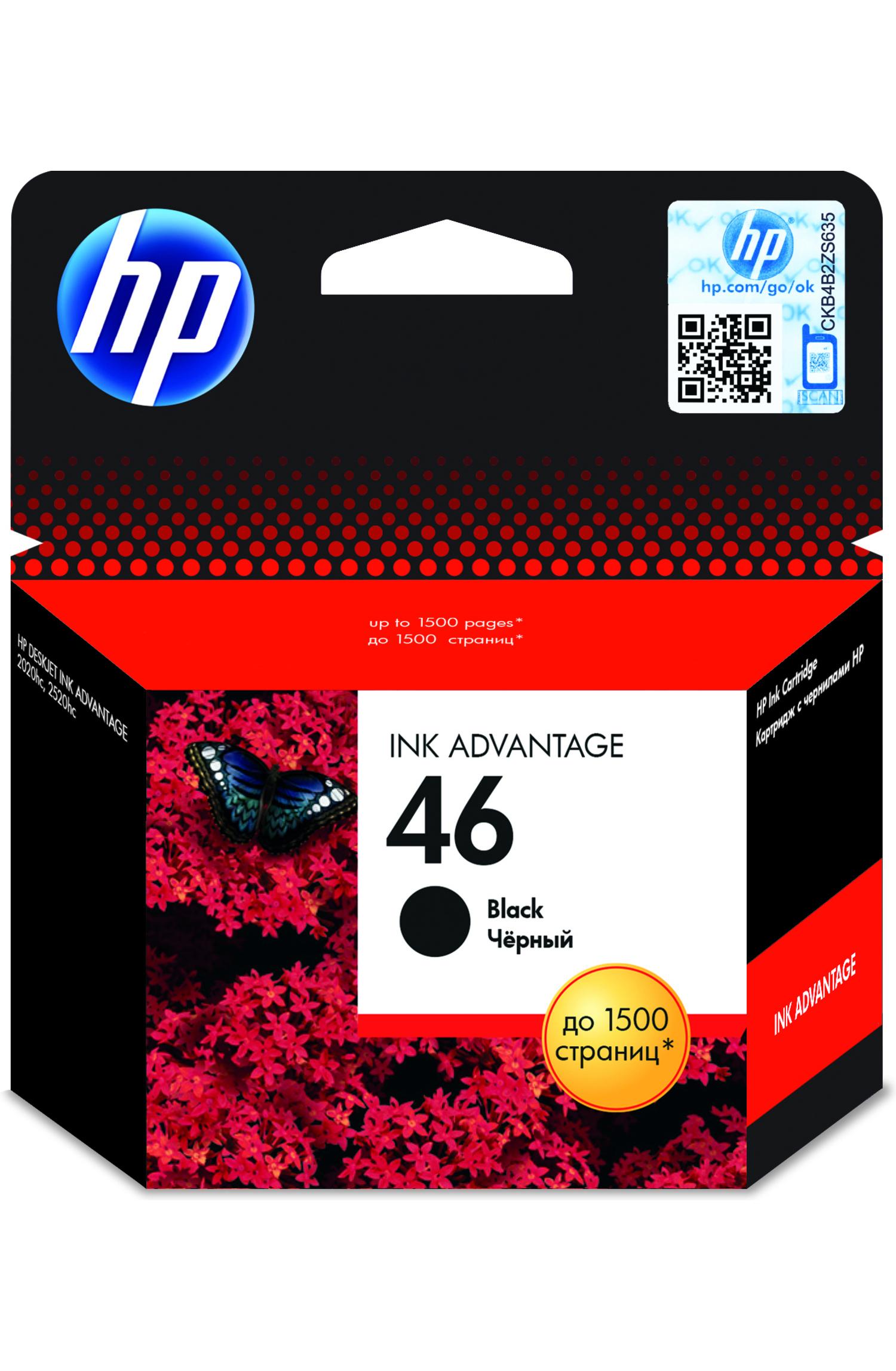 Hewlett Packard (HP) HP 46 Originalus Juoda 1 vnt