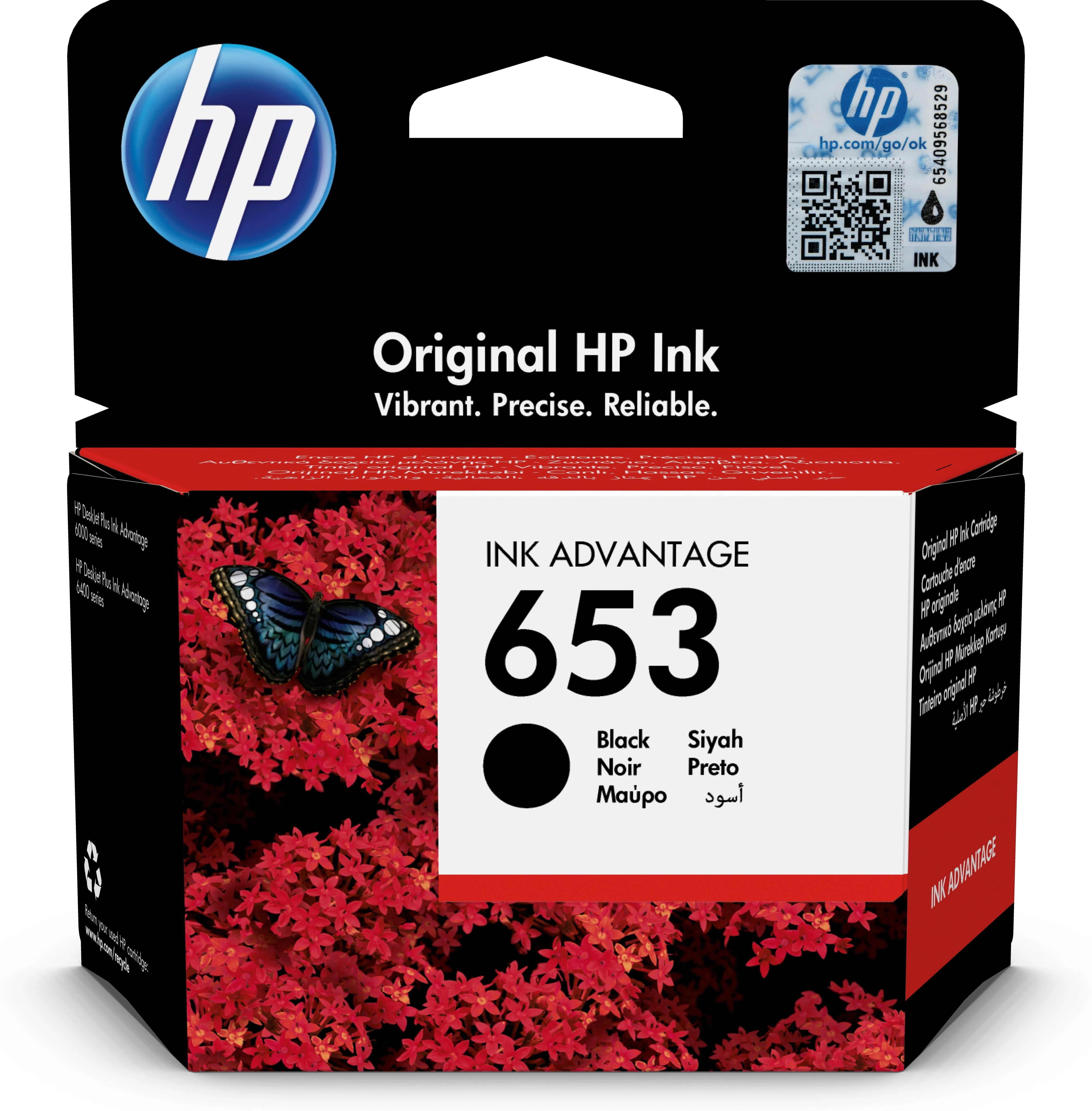 Hewlett Packard (HP) HP 653 (3YM75AE) Rašalinė kasetė, Juoda