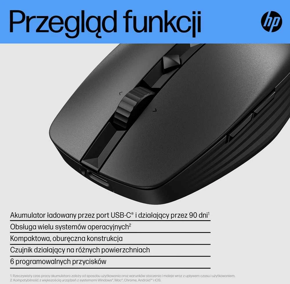 Pelė Hewlett Packard (HP) Myszka HP 710 belaidė juoda