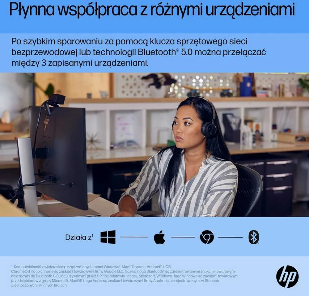 Pelė Hewlett Packard (HP) Myszka HP 710 belaidė juoda
