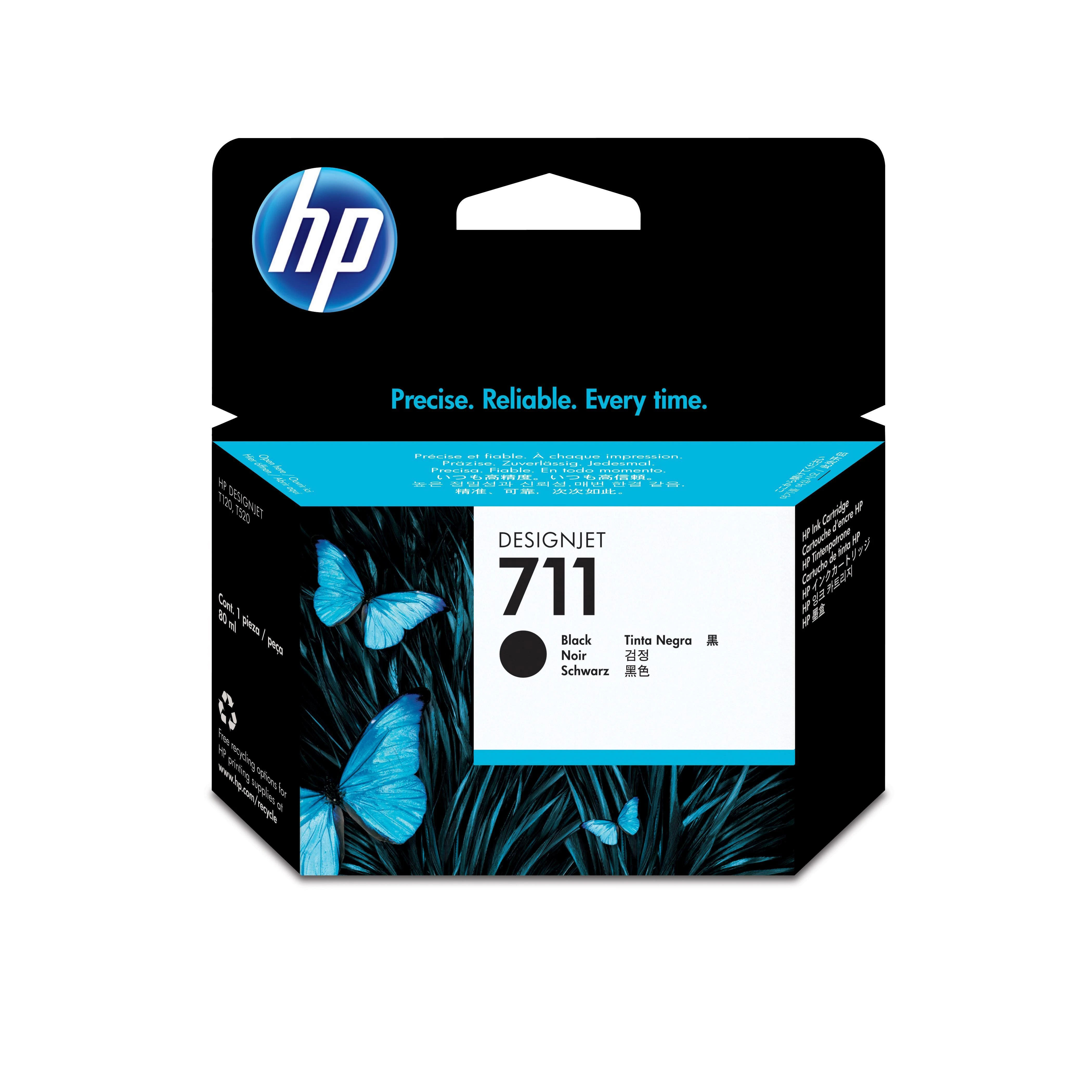 Hewlett Packard (HP) HP 711 80 ml Juodas DesignJet rašalo kasetė