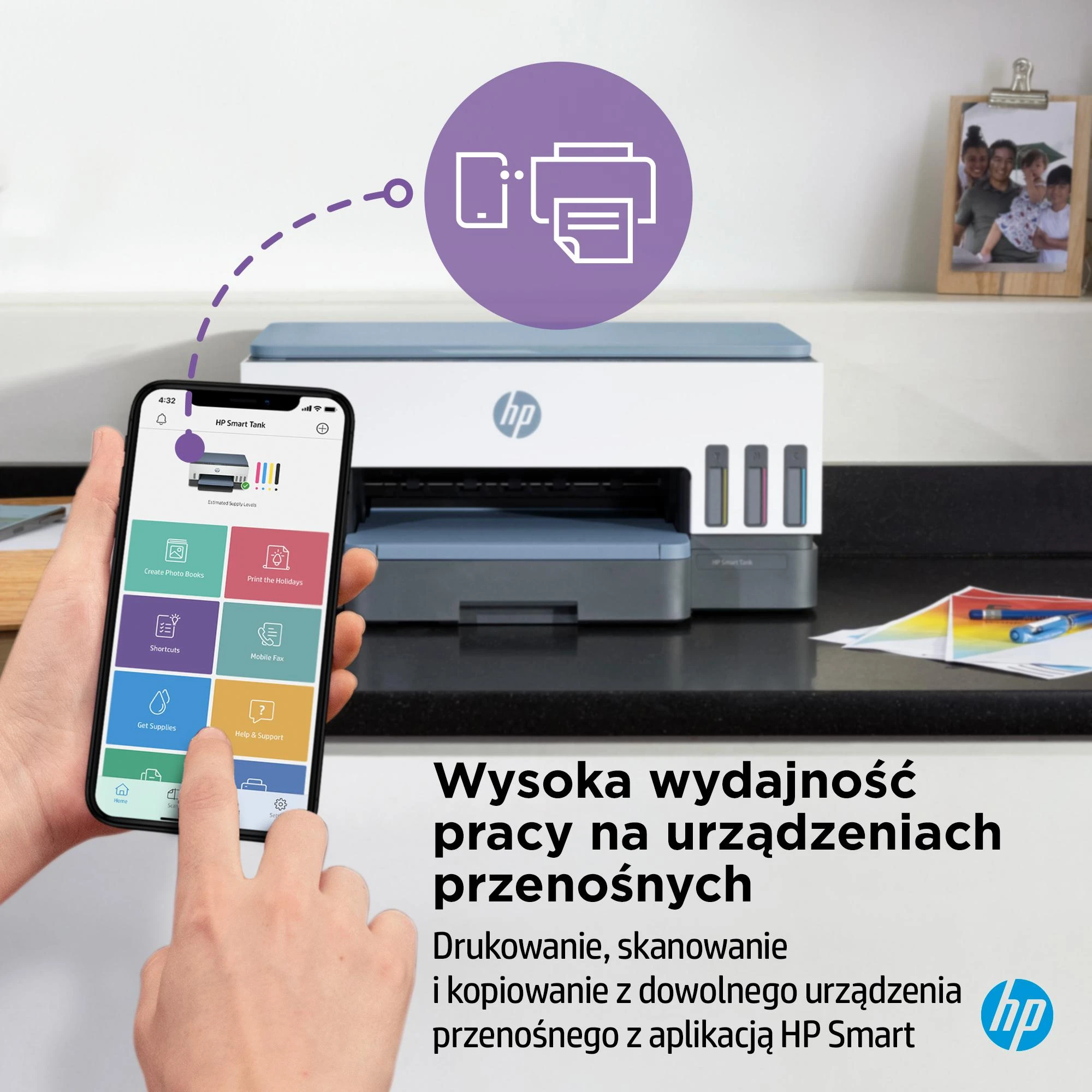 Daugiafunkcis Spausdintuvas - HP Smart Tank 725 A4 4800x1200 DPI 15ppm Wi-Fi