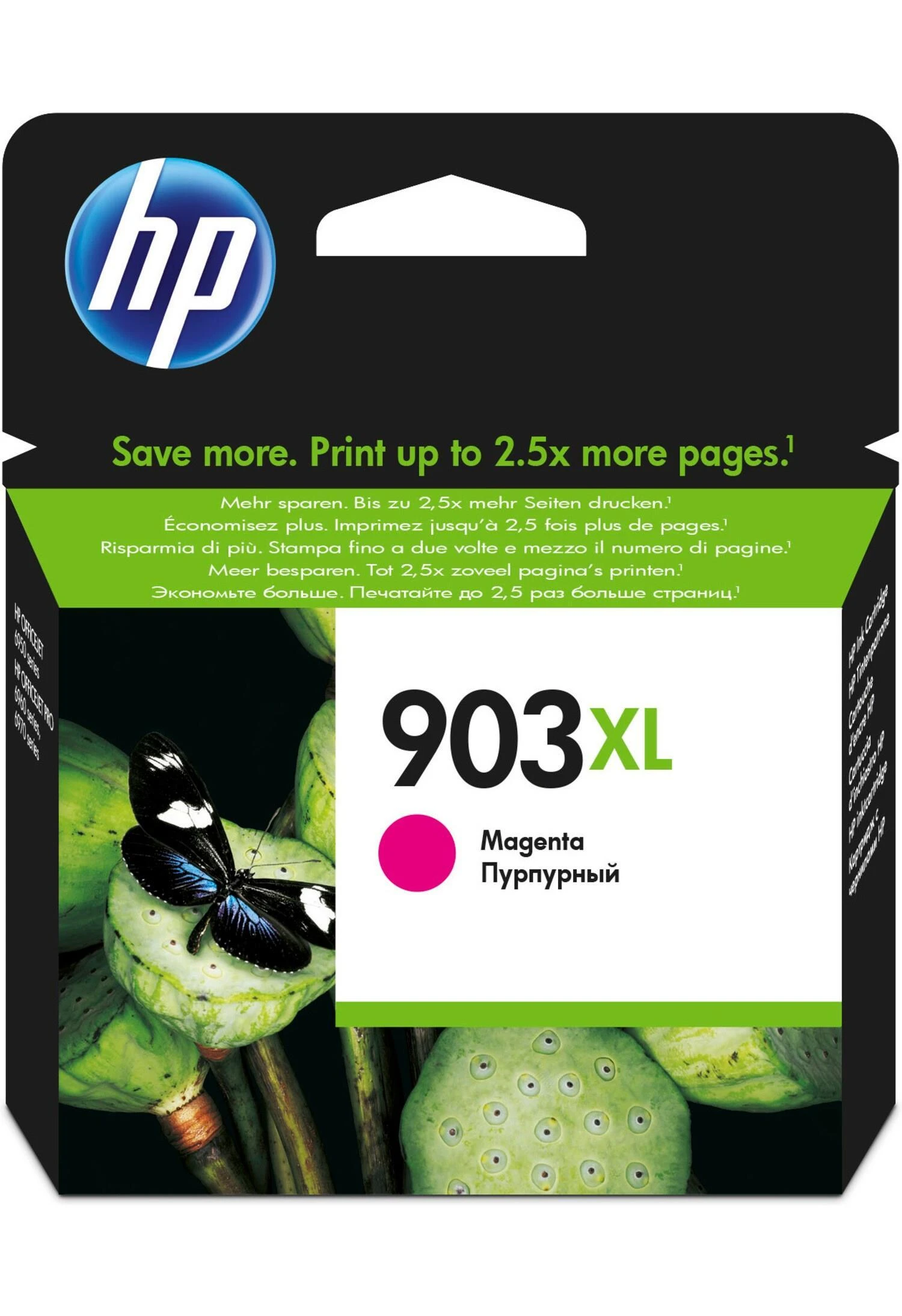 Hewlett Packard (HP) HP 903XL didelio našumo purpurinė originali rašalo kasetė (825 puslapiai)